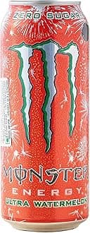 Energy® Ultra Watermelon Carbonated Energy Drink | L-Carnitine + Zero Sugar + Taurine, 16.91 fl oz ℮ 500 ml