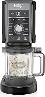 Ninja NC501 CREAMi Deluxe 11-in-1 Ice Cream & Frozen Treat Maker with 2 XL Family Size Pint Containers, Black (Renewed)