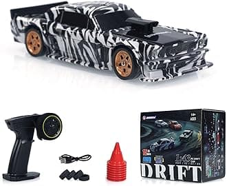 1/43 Scale Drift 4WD Racing Car RC Full Proportional 2.4g Mini Race Car Toy Gift Radio Control High Speed Model Hobby for Gift Without Gyro Ages14+,