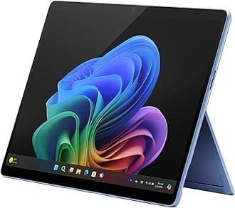 - Surface Pro 2-in-1 Laptop/Tablet (2024), Windows 11 Copilot+ PC, 13" Touchscreen OLED Display, Snapdragon X Elite (12 Core), 16GB RAM, 1TB Storage, Sapphire
