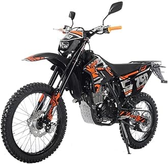 X-PRO Templar M 250cc Dirt Bike with Zongshen Engine 5 Speed Pit Bikes Adult Pitbike, Big 21"/18" Wheels!(Orange)