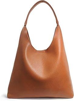 HoxisHobo Bags for Women Soft Vegan Leather Shoulder Handbag Slouchy Tote Purses