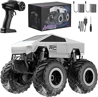WayEee RC Truck Car Kids Toys for Ages 6+, Remote Control Car Waterproof Monster Truck, Amphibious 4X4 All Terrain Off-Road Pickup, 1:16 Scale, 2.4GHZ Vehicles, Boys Christmas Kids Birthday Gift