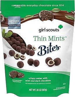 Edward Marc Thin Mint Bites, 20 Oz – Girl Scouts-Inspired Chocolate Cookie Giftable Gourmet Snacks, Dessert Bites