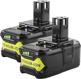 TREE.NB - 18V 6.0Ah Li-ion Battery for RYOBI One+ RB18L25 RB18L50 P108 P107 P104 P780 (2 Pack)