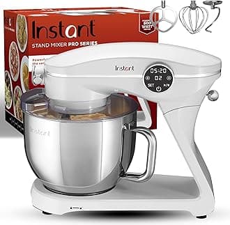 Instant Stand Mixer Pro,600W 10-Speed Electric Mixer with Digital Interface,7.4-Qt Stainless Steel Bowl,Dishwasher Safe Whisk,Dough Hook and Mixing Paddle,Pearl