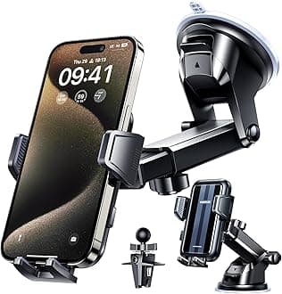 VANMASS 2025 Upgraded Car Phone Mount, [85+ LBS Strongest Suction] Patent Safety Cell Phone Mount Windshield Dashboard Vent Truck Accessories Stand Cradle for iPhone 16 Pro Max 15 14 13 Android
