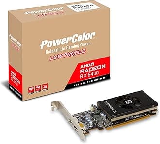 AMD Radeon RX 6400 Low Profile Graphics Card with 4GB GDDR6 Memory