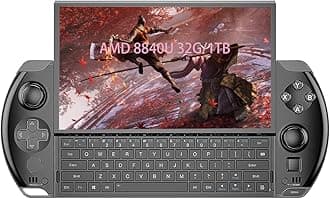 GPD Win 4,Portable Handheld Game Console 6" Touchscreen 1920X1080 Mini Laptop UMPC Win 11 CPU AMD Ryzen 7 8840U 32GB LPDDR5 RAM/1TB M.2 NVMe 2280 SSD （Black）