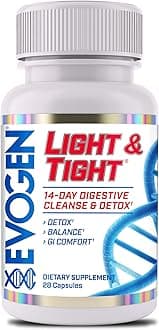 Evogen Light & Tight | GLP-1 Support | 14 Day Colon Cleanser & Detox for Weight Loss | Gut Cleanse | Body Detox Pills for Men & Women | Immune Health, Boost Energy & Improves Nutrient Absorption.