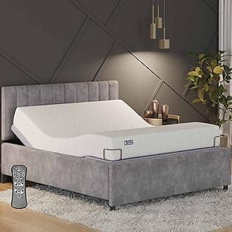 Elev8 Smart Recliner Bed | Bed Base with Italia Grey Frame | Premium Smart Adjustable Bed | in-Built Massage Mode & Zero Gravity Sleep Mode | King Size, Metal, Carbon Steel