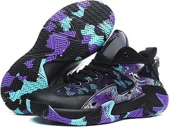 Mens Basketball Shoes Non-Slip Breathable Outdoor Sneakers Fashion Graffiti Sports Training Shoes for Running Walking