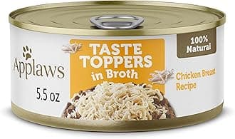 Taste Toppers, Grain-Free Dog Food Topper, Limited Ingredient, Chicken Breast in Broth (12 x 5.5oz Cans)