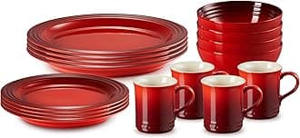 Stoneware Dinnerware Set, 16 pc., Cerise