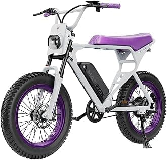 MACFOX X1S Electric Bike for Adults, 20" Fat Tire 20 MPH & 28 Miles 3 Gears 48V 10.4Ah Removable Battery, Torque 65 NM All-Terrain E Bike for Mountains, Snow, Sand, Road（US Warehouse）
