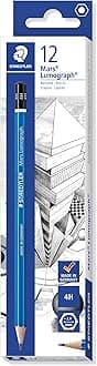 STAEDTLER Mars Lumograph Pencil 100 4H Degree 12 Piece Pack