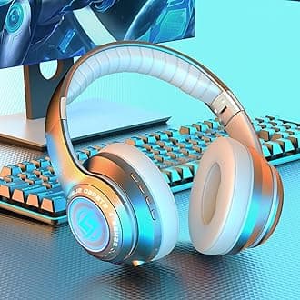 Bluetooth Headphones Over Ear, Foldable Bluetooth5.3 Wireless Headphones Lightweight, 30H Playback, HiFi Stereo Bass Sound, Noise Reduction, for Cell Phone Travel Online Shopping