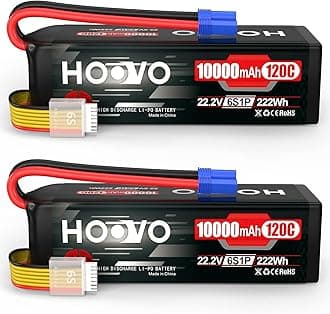 HOOVO 6S Lipo Battery 22.2V 10000mAh 120C RC Battery EC5 Plug Soft Case Compa...