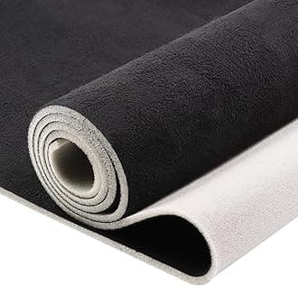 Black Suede Headliner Fabric 60" Wide by 144" with Foam Backing Auto Headliner Replacement Material, Car Roof Upholstery Fabric Repairing for Truck RV SUV Boat Home