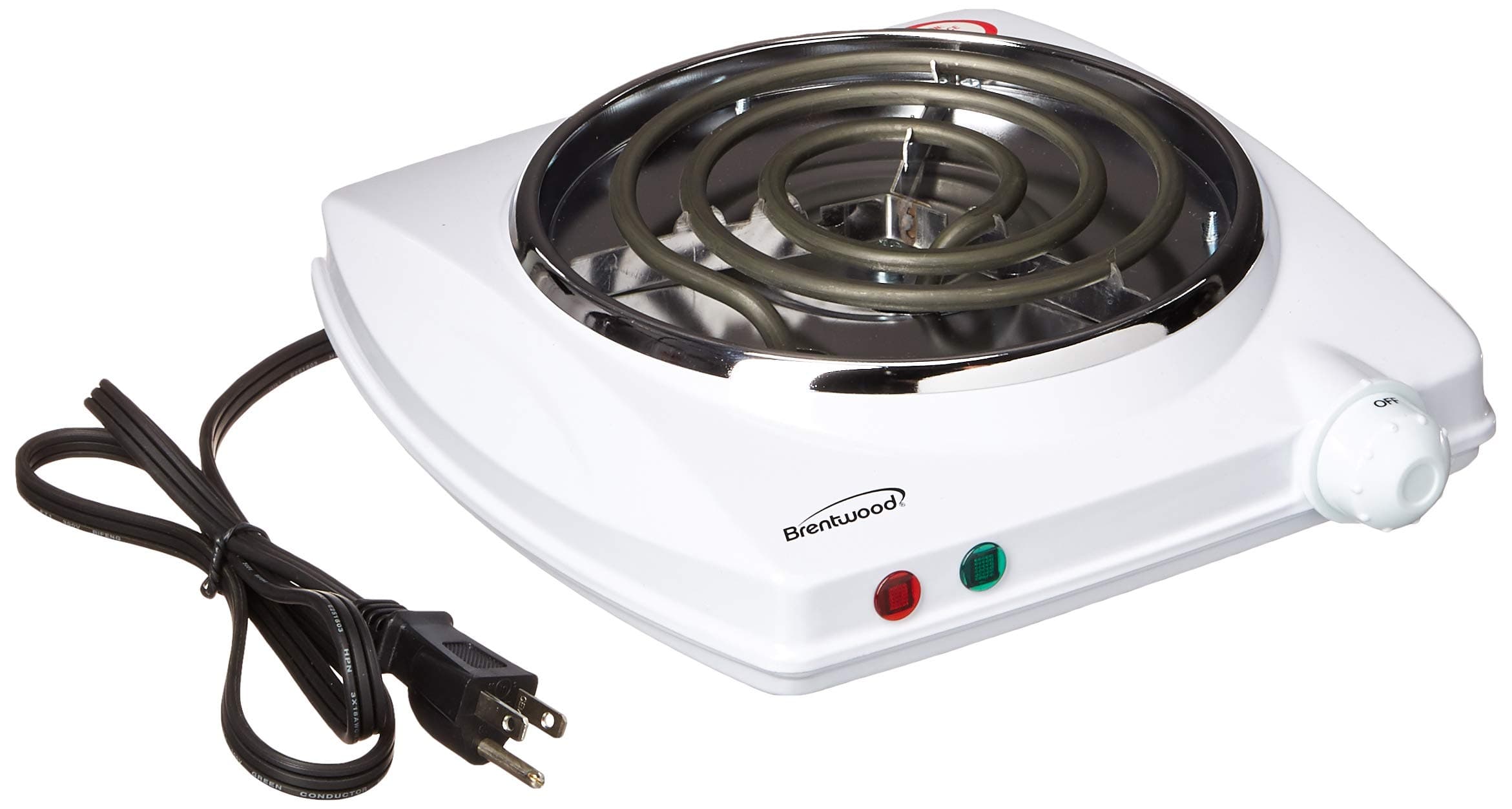 TS-322 1000w Single Electric Burner, White