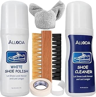 Shoe Cleaner+Shoe whitener, Sneaker Cleaner, Brush-Shoe Cleaning Kit, Alloda (white)