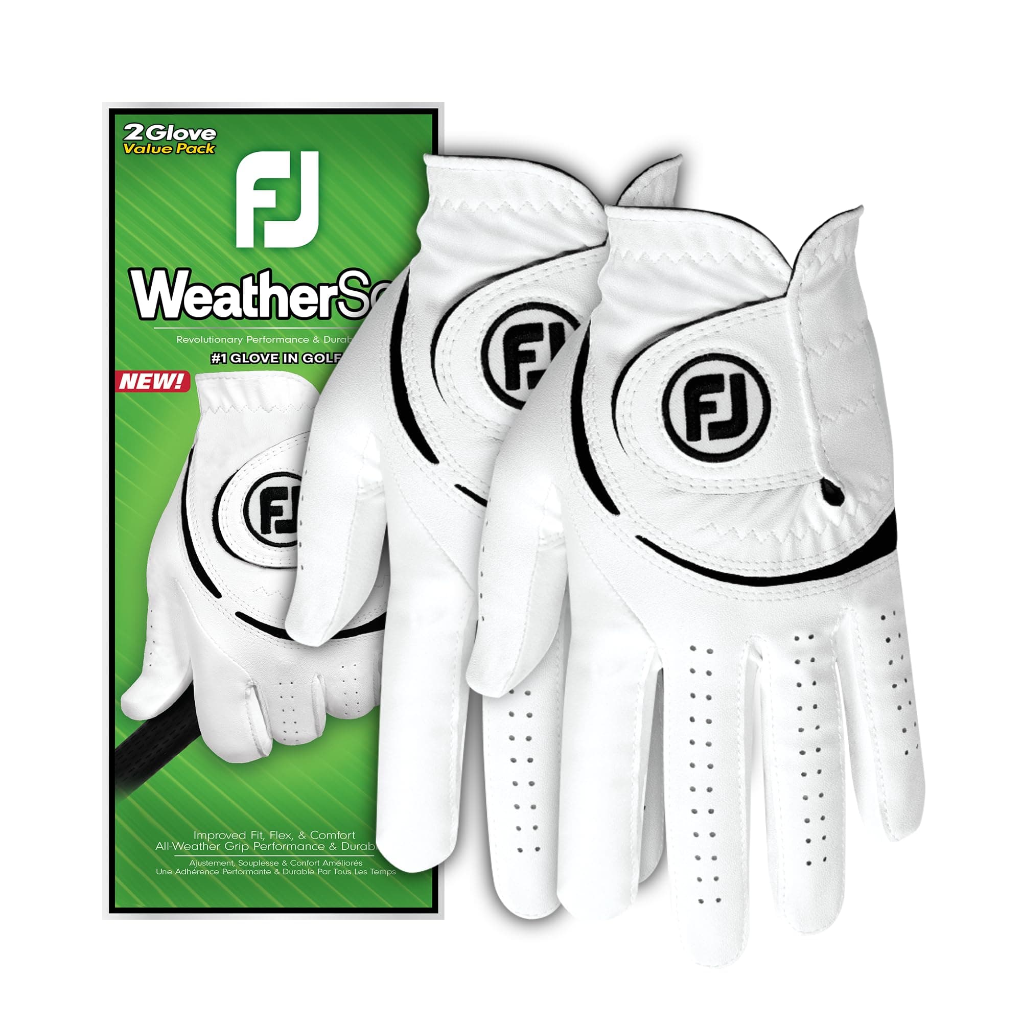WeatherSof Men's 2-Pack Golf Glove