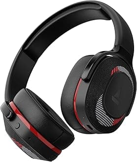 Rockerz 425 Bluetooth Wireless On Ear Headphones Signature Sound, ENx Tech, ASAP Charge, 25H Playtime, Bluetooth V5.2, Dual Pairing with Mic(Fiery Red)
