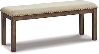 Signature Design by Ashley Moriville Dining Room Bench, Beige