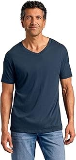 Mens V Neck T Shirts – Cotton V Neck Shirts for Men, V-Neck Mens T-Shirts and Undershirts for Men Pack/Singles