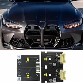 4pcs Angel Eye LED Boards Fit For 2021 2022 2023 BMW 4 Series G22 G26 G82 M4 G80 M3 Headlight Daytime Running Light, Golden Eye LED Headlight DRL Chips (Amber, LED Headlight)