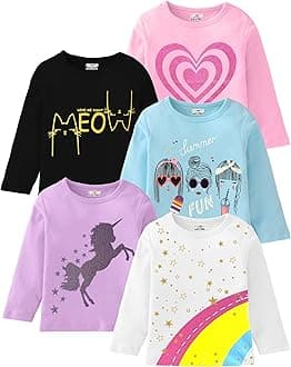 Girls Full Sleeves Cotton T-Shirt