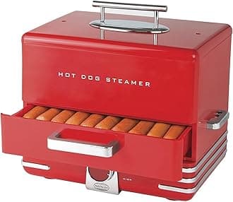 Nostalgia HDS248RD Extra Large Diner Style Hot Dog Steamer