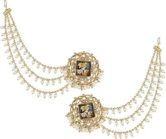 The Luxor Non-Precious Metal Gold Plated Pearl Earrings For Women's & Girls