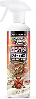 Control & Shield Moth Repellent Deterrent Spray | Natural Eco Friendly Pest Control for Indoors and Outdoors - Contains Cedarwood & Geraniol 500ml, Clear