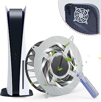 Internal Cooling Fan Replacement for Sony PlayStation 5 PS5 23 Blades Fan 17 Blades Fan Cooler PS5 CPU Cooling Fan with T8 Screwdriver