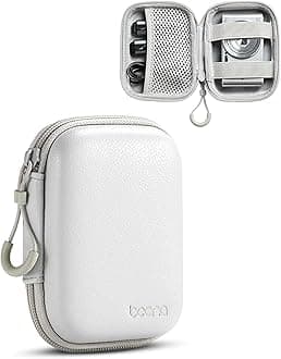 Linpr Digital Camera Case Compatible with CAMKORY/for KODAK PIXPRO/for Lecran/for VAHOIALD/for Canon IXUS 285 HS, Small Travel Cameras Storage Holder for Accessories SD Card (Light Grey)