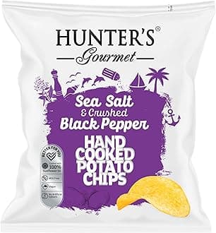 Sea Salt And Crushed Black Pepper Hand Cooked Potato Chips 40g
