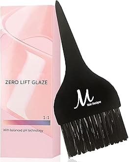 Shinefinity Zero Lift Glaze 00/00 Clear Demi-Permanent Hair Color 2 Ounce and M Hair Designs Tint Brush (Bundle)