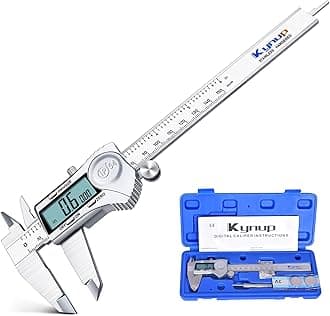 Digital Caliper 150mm, Stainless Steel Electronic Vernier Calipers with Large LCD, Precision Measuring Tool, Inch/Millimeter/Fraction Conversion, Auto-Off Function(6 Inch)