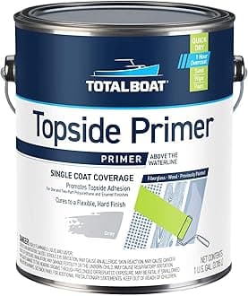 Marine Topside Boat Paint Primer for Fiberglass and Wood (Gray, Gallon)