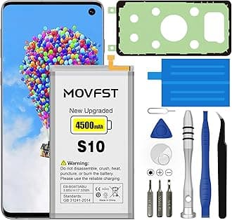 Replacement Battery for Samsung Galaxy S10,4500mAh High Capacity Battery Fit for Samsung Galaxy S10 Model SM-G973F/U/W/X/N/U1, SM-G9730, SCV41, SM-G973C with Repair Tool Kits,EB-BG973ABU