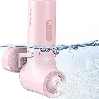 Bath Jet Spa, Cordless Portable Bathtub Accessories with 3-Level Adjustable Speed, Bubble Maker/Bath Jet Mode, Bathtub Jets for Home Spa, Relaxing (Light Pink)