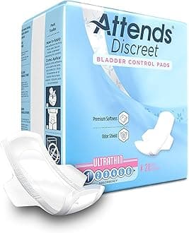 Attends Discreet Bladder Control Pads - Ultrathin Absorbency, 20 Count