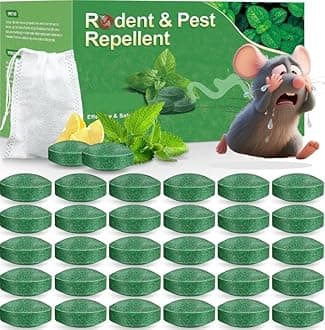 Criyale Rat Repellent For Car, Home 10 Tablets Peppermint Oil for Mice Squirrel Rats Spider Pests to Protect Wires in Car, Bike & Truck Engine No Kill Only Repels Home Indoor-Outdoor Garage Rat Controller Pills to Keep Rodents Out of Car