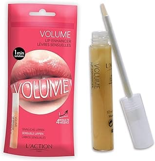 L'Action Paris Volume Lip Enhancer, Lip Gloss For Fullness Texture and Glossy Finish, Transparent Formula with Oligopeptides for Natural Shine and Volume 10ml