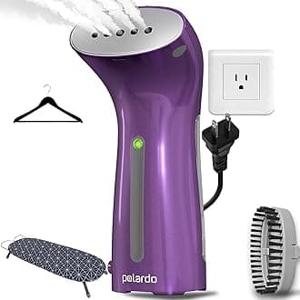 Portable Travel Garment Steamer for Clothes, Metal Steam Head, 25s Heat Up, Pump System, Mini Size, Handheld Steamer for Any Fabrics, No Water Spitting, 120V