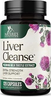Liver Cleanse Detox & Repair Formula - 20-in-1 Advanced Liver Support Supplement with Silymarin Milk Thistle, Dandelion Root, Artichoke Extract, Turmeric, Choline, & Beetroot - 120 Veggie Capsules
