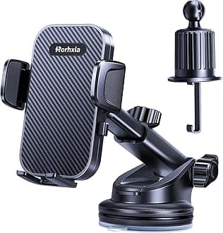 3-in-1 Phone Mount for Car [2025 Most Stable and Flexible Suction Cup] Vent Dashboard Windshield Cell Phone Holder Car Fit for iPhone, Samsung, All Phone