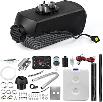 Triclicks Diesel Air Heater 12V 5KW-8KW All In One Fast Heating Parking Night Diesel Heater with LCD Display Remote Control For Campervan Car Truck Boat RV (Color B, Regular)