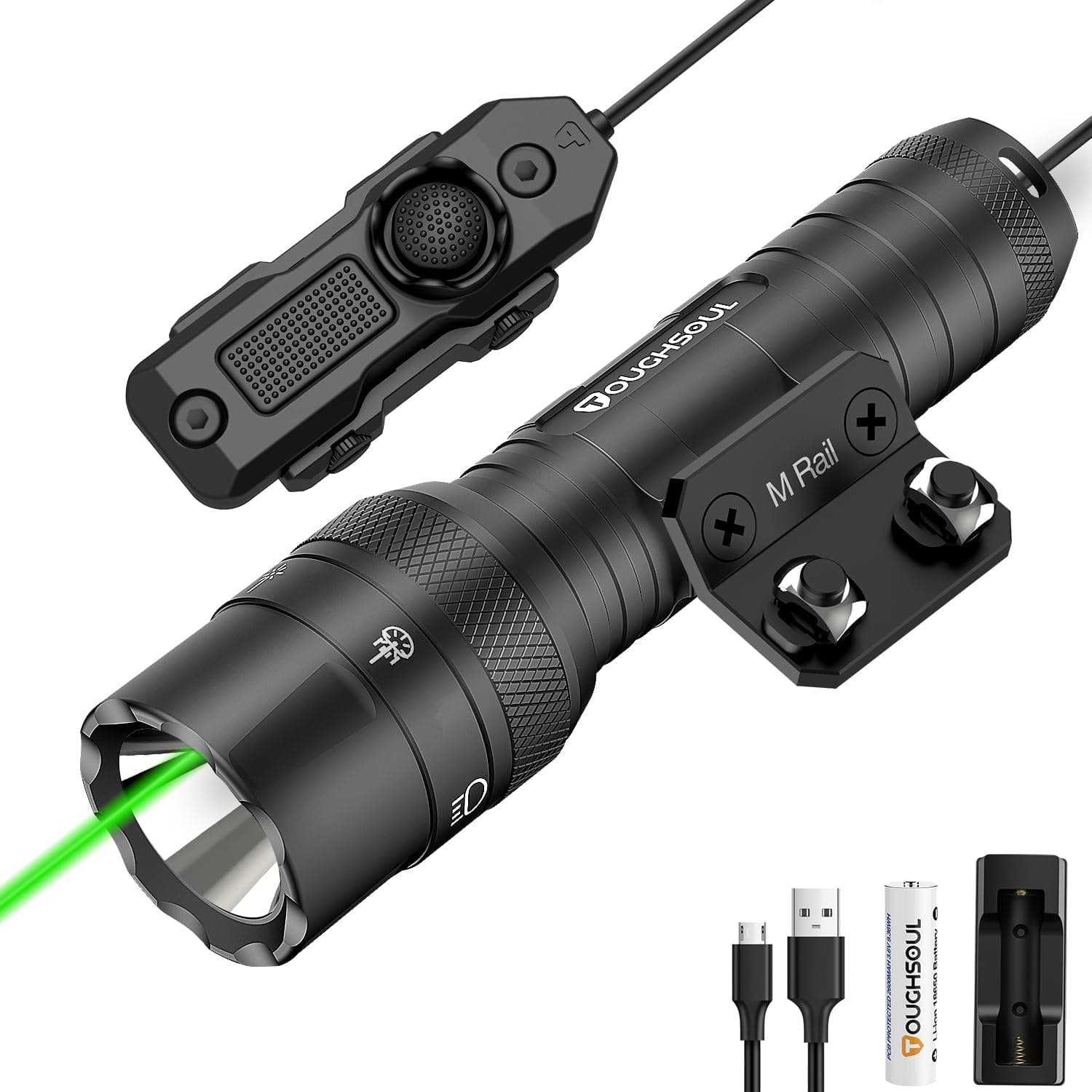 TF-7019C Flashlight Green Laser Sight Combo